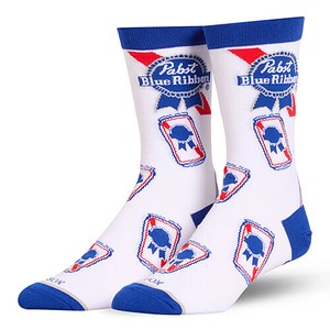【ODD SOX（オッド ソックス）】クルー ソックス MEDIUM FEET PABST BLUE RIBBON CANS