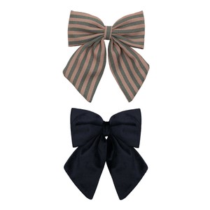 【MIMI&LULA】 Stripe agnes bow clips