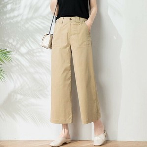 ストレートパンツ 九分丈 夏秋 薄手 無地 快適 レディース ファッション  MBQ3469