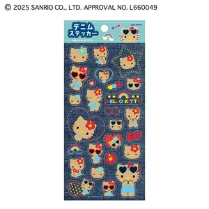 ■2025AW　先行予約■　サンリオキャラクターズ　デニムステッカー　ハローキティ/日焼け