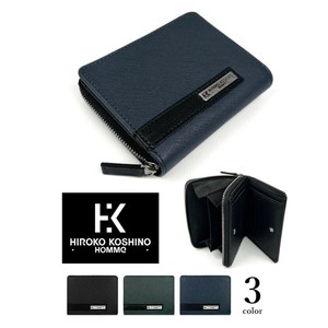 お買い得★全3色 HIROKO KOSHINO(ヒロコ・コシノ)ラウンドファスナー 二つ折り財布 ウォレット(hks-11)