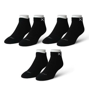 【ODD SOX（オッド ソックス）】アンクル ソックス MEDIUM FEET BASIX 3 PACK（3足 セット）ANKLE BLACK