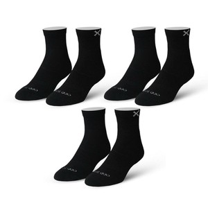 【ODD SOX（オッド ソックス）】クォーター ソックス MEDIUM FEET BASIX 3 PACK（3足セット）QUARTER BLACK
