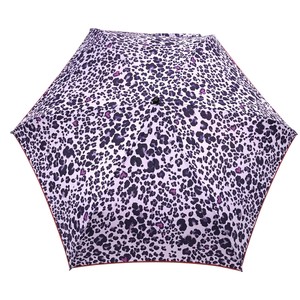 婦人折りたたみ傘　ヒョウ柄　軽量　雨傘