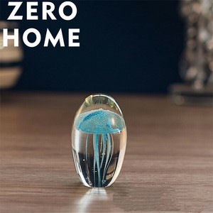 リアルクラゲ 水晶製デスクデコレーション 動植物モチーフ インテリア小物 ギフト対応