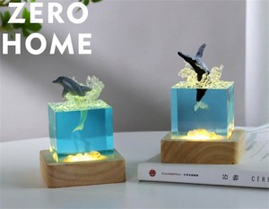 海洋モチーフ樹脂ナイトライト イルカ・ザトウクジラ・メガロドン カフェ装飾インテリア置物