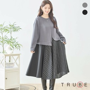 2025年新商品 洋装/连衣裙 切换 非对称 L尺寸 喇叭裙