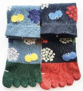 短袜 花卉图案 秋冬新品