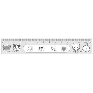 ■2025AW　先行予約■　ぷりちーるっく　シャカシャカパーツ入り15cm定規　ぷりちーあいこん