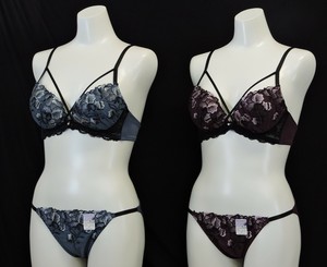 カジュアルブラショーツペア　＜花柄チュールレース＆テープ＞　ノンワイヤー　9月新商品