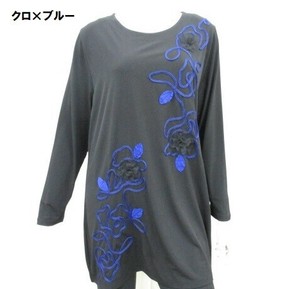 【秋物新商品】花レースコード刺繍チュニック