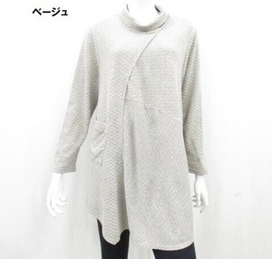 【秋冬新商品】無地・地模様切替チュニック