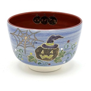 清水烧 京烧 日本茶杯 手绘 日式餐具 抹茶碗 万圣节 日本制造