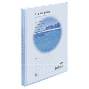 ナカバヤシ　クリアブック/ウォーターカラーA4判40Pブルー　CBE3033B