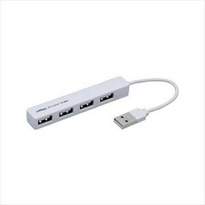 ナカバヤシ　4ポートUSB2.0ハブ/ホワイト　UH-2354W