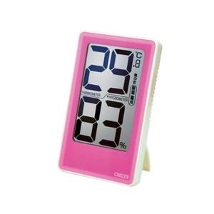 CRECER クレセル でか文字デジタル温湿度計 ピンク CR-2000P