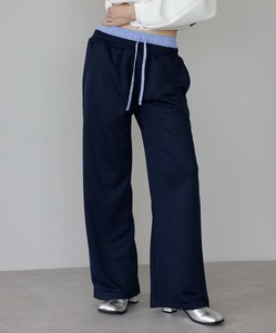 裏毛ダブルウエストストレートスウェットパンツ