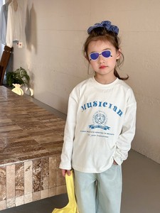 Tシャツ 長袖 ラウンドネック 文字柄 快適 子供 ファッション MBQ3499