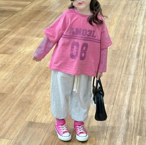Tシャツ 長袖 ラウンドネック 文字柄 快適 子供 ファッション MBQ3500