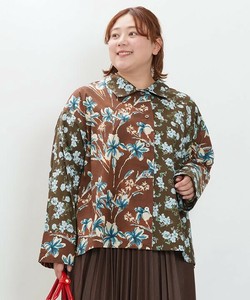【2025秋冬新作】花柄シャツ ブラウス 長袖 トップス 綿100％ レディース 大きいサイズ