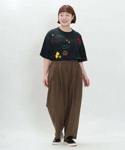 【2025秋冬新作】ワイドパンツ タック ストレッチ ウエストゴム 接触冷感 レディース 大きいサイズ