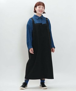 【2025秋冬新作】ジャンパースカート ワンピース ロング丈 ポケット付き 接触冷感 レディース 大きいサイズ