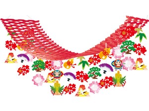 【日本製】日の出富士プリーツハンガー　正月飾り【店舗装飾】