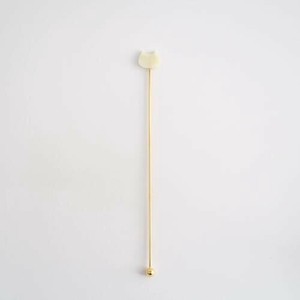 日本製 made in japan アクリルカトラリー ネコマーブルシロマドラー190mm 412334