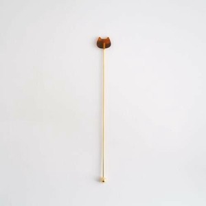 日本製 made in japan アクリルカトラリー ネコマーブルベッコウマドラー190mm 412303