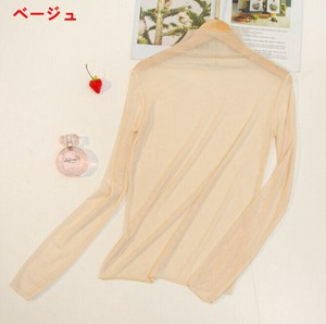 Tシャツ ハーフネック 長袖 無地 快適 レディース ファッション MBQ3507