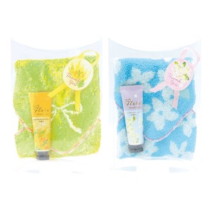 【1月中旬発売/9月末〆切 完全予約制】ウィズフローラ ハンカチ＆ハンドクリームセット ミモザ・ジャスミン