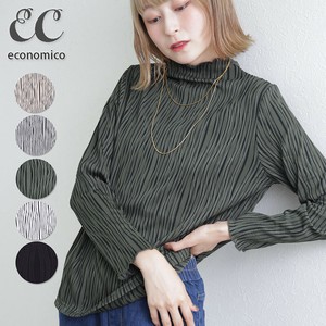 ジャガード ハイネック カットソー　2025新作　Economico