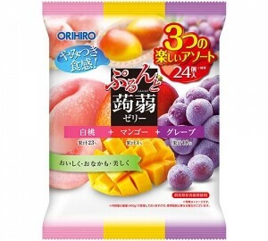 ぷるんと蒟蒻ゼリーパウチ　大袋　白桃＋マンゴー＋グレープ 480g（標準24個入） 【おやつ プチサイズ】