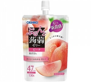 ぷるんと蒟蒻ゼリースタンディング　ピーチ 130g 【おやつ 蒟蒻粉配合】