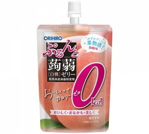 ぷるんと蒟蒻ゼリースタンディング　カロリーゼロ　白桃 130g 【おやつ 蒟蒻粉配合】