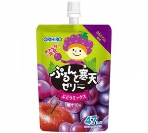 ぷるんと寒天ゼリースタンディング　ぶどうミックス 130g 【おやつ りんご果汁 ぶどう果汁】