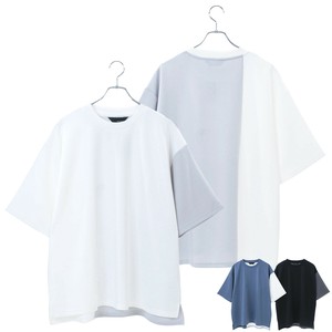 【SPECIAL PRICE】接触冷感とろみポンチ 切替デザイン 半袖Tシャツ