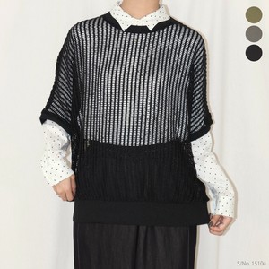 2025年新商品 毛衣/针织衫 针织套头衫 蝙蝠袖 网眼