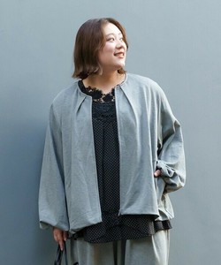 【2025春夏新作】ブルゾン カットソー アウター ゴム袖 レディース 大きいサイズ