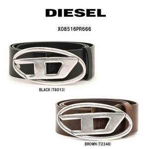 DIESEL(ディーゼル)ベルト オーバルD ロゴ ストリート B-1DR レザー 革 メンズ 調節不可 X08516PR666