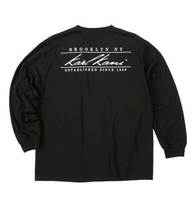 KARL KANI 大きいサイズ 天竺長袖Tシャツ ブラック