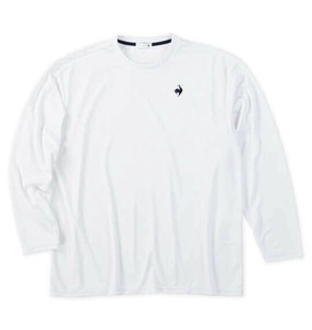 LE COQ SPORTIF 大きいサイズ エコペット長袖Tシャツ ホワイト