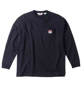 BEN DAVIS 大きいサイズ ピスポケット付長袖Tシャツ ブラック