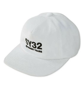SY32 BY SWEET YEARS 大きいサイズ ベロア3レイヤーキャップ ホワイト