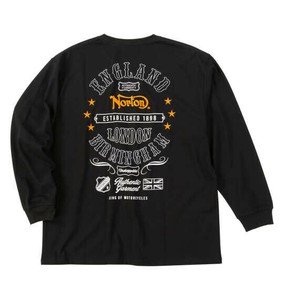 NORTON 大きいサイズ 天竺長袖Tシャツ ブラック