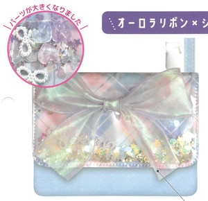 【2025年秋冬新作】ショルダーひもつきどこでもポッケ　シャカシャカリボン　BLUE CHECK