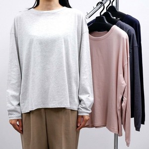 予約 綿100％ 無地 ボリューム袖 ロンT 長袖 長袖Tシャツ ロンT カットソー 長袖カットソー 袖ボリューム