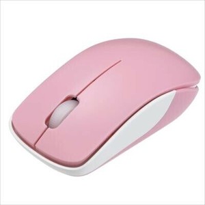 ナカバヤシ　無線3ボタンBlueLEDマウス/ピンク　MUS-RKT186P