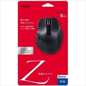 ナカバヤシ　小型Bluetooth5ボタンBlueLEDマウス　ブラック　MUS-BKF121BK