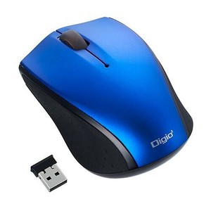 ナカバヤシ　小型無線3ボタンBlueLEDマウス/ブルー　MUS-RKT160BL